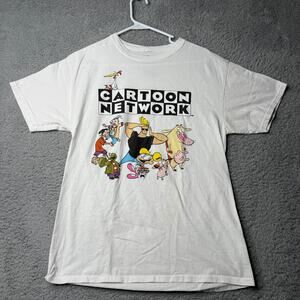 Cartoon Network Character T Shirt Men's Medium White Graphic Short Sleeve